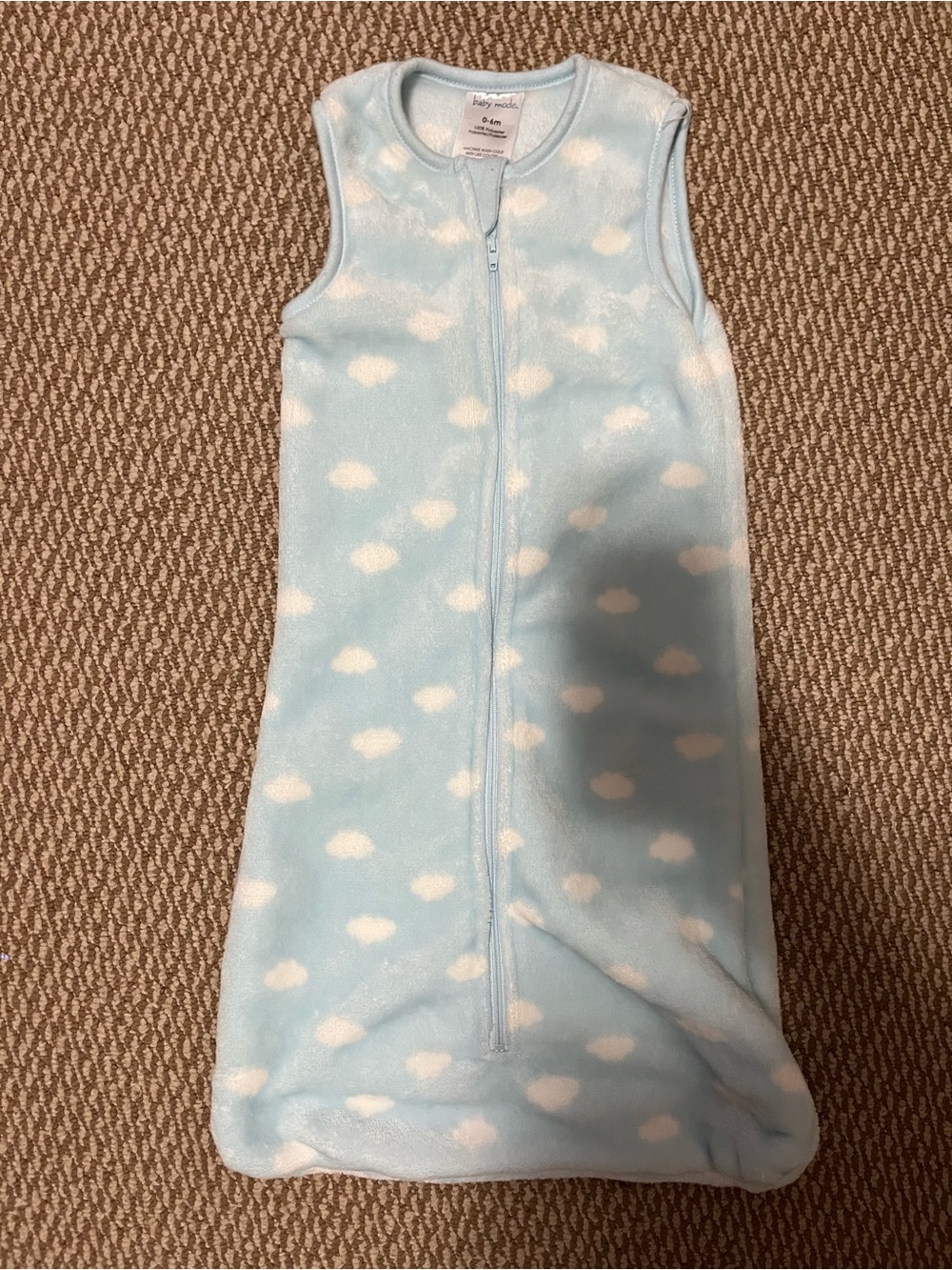 0-6M Cloud Print Blue Sleep Sack Pajamas - Baby Essentials